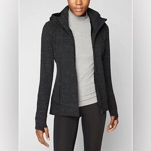 Athleta Women's Stronger Hoodie Full Zip Jacket in Black - Size Large